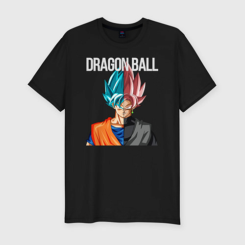 Мужская slim-футболка Dragon ball Гоку / Черный – фото 1