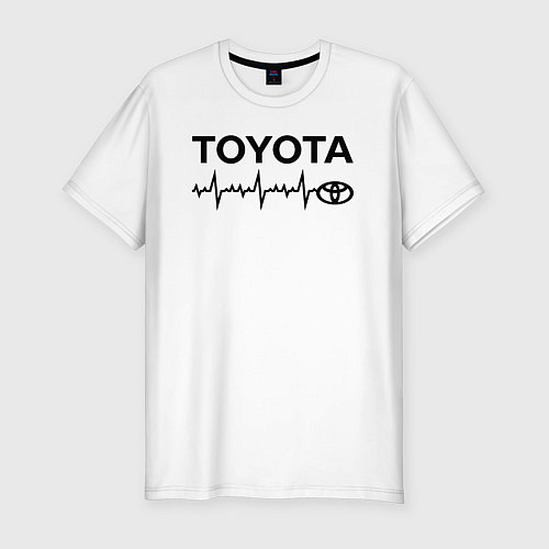 Мужская slim-футболка Любимая Тойота / Белый – фото 1