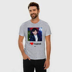 Футболка slim-fit Милый Чон Чонгук, цвет: меланж — фото 2