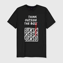Мужская slim-футболка Think outside the box game