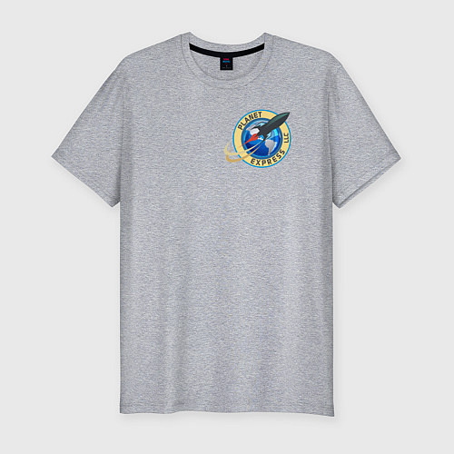 Мужская slim-футболка Межпланетный экспресс Футурама / Меланж – фото 1