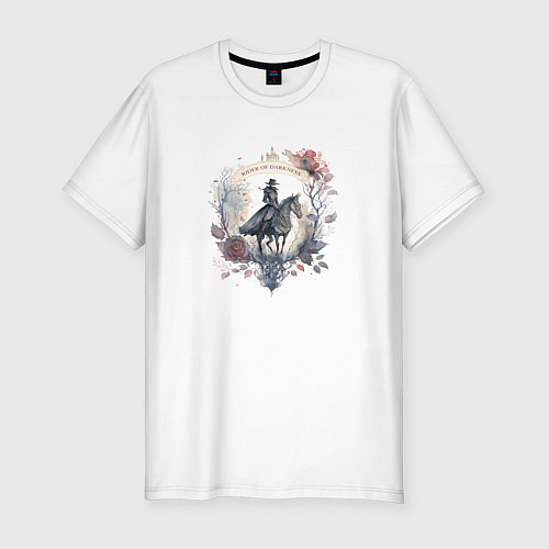 Мужская slim-футболка Rider of Darkness / Белый – фото 1