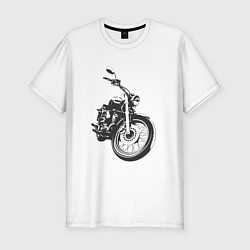Мужская slim-футболка Мотоцикл Yamaha