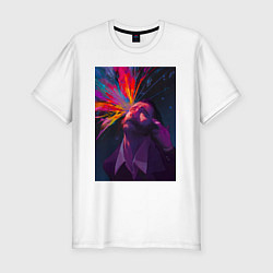 Футболка slim-fit Disco Elysium - Взрыв мозга, цвет: белый