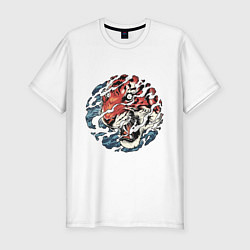 Мужская slim-футболка Japan tiger head