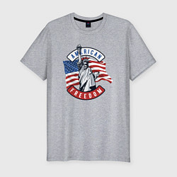 Футболка slim-fit American freedom, цвет: меланж