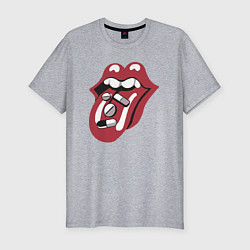 Футболка slim-fit Rolling stones pills, цвет: меланж