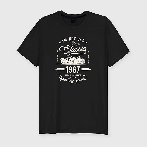 Мужская slim-футболка Я классический 1967 / Черный – фото 1