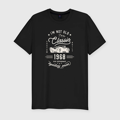 Мужская slim-футболка Я классический 1968 / Черный – фото 1