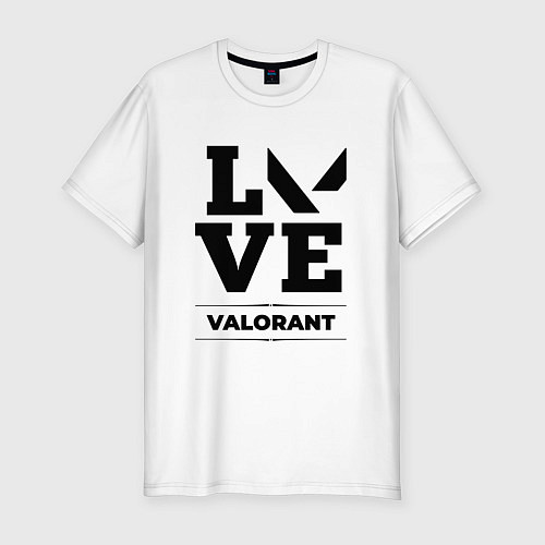 Мужская slim-футболка Valorant love classic / Белый – фото 1