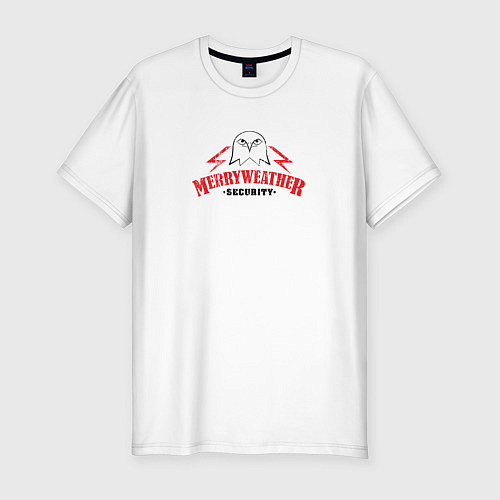 Мужская slim-футболка Merryweather security GTA 5 / Белый – фото 1