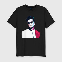 Футболка slim-fit Бруно Марс, цвет: черный
