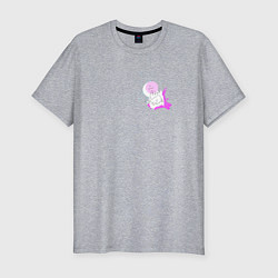 Мужская slim-футболка Крошечный котенок: im smol