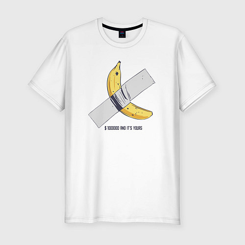 Мужская slim-футболка 1000000 and its your banana / Белый – фото 1