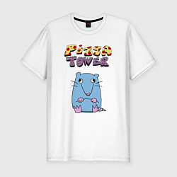 Мужская slim-футболка Глупая Крыса из Pizza Tower