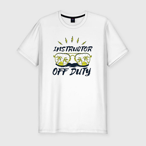 Мужская slim-футболка Instructor off duty / Белый – фото 1