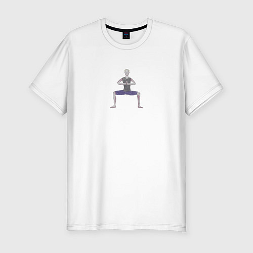 Мужская slim-футболка Легкая рудрасана / Белый – фото 1