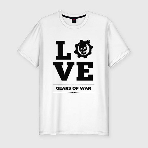 Мужская slim-футболка Gears of War love classic / Белый – фото 1