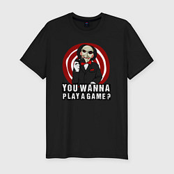 Футболка slim-fit You wanna play a game, цвет: черный