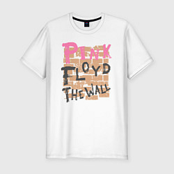 Мужская slim-футболка Pink floyd стена
