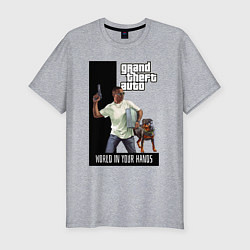 Мужская slim-футболка GTA Franklin Clinton