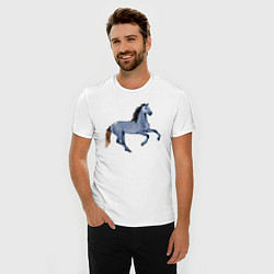 Футболка slim-fit Андалузская лошадь, цвет: белый — фото 2