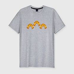 Мужская slim-футболка Три желтых кокошника