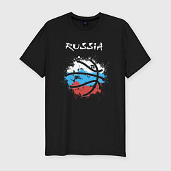 Мужская slim-футболка Russia basketball