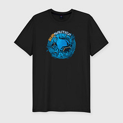 Футболка slim-fit Subnautica море, цвет: черный