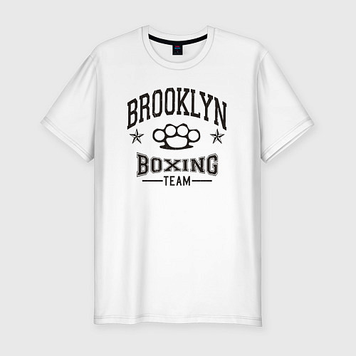 Мужская slim-футболка Brooklyn boxing / Белый – фото 1