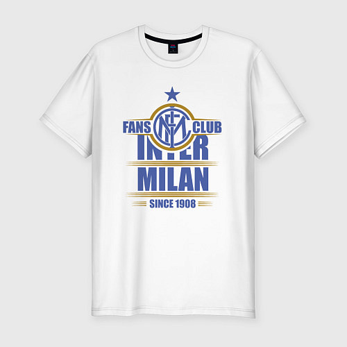 Мужская slim-футболка Inter Milan fans club / Белый – фото 1