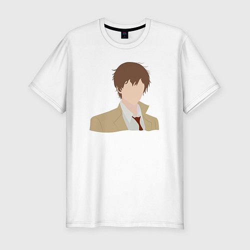 Мужская slim-футболка Силуэт Лайт Ягами / Белый – фото 1
