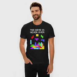 Футболка slim-fit Tetris - the game is never over, цвет: черный — фото 2