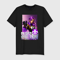 Мужская slim-футболка Saints Row - shooter - fantasy character