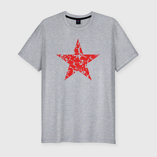 Мужская slim-футболка Star USSR / Меланж – фото 1