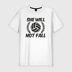 Мужская slim-футболка She will not fall
