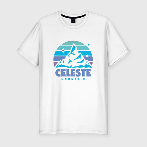 Мужская slim-футболка Celeste mountain / Белый – фото 1