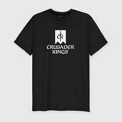 Мужская slim-футболка Crusader Kings логотип