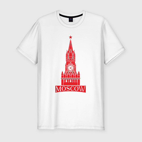 Мужская slim-футболка Kremlin Moscow / Белый – фото 1