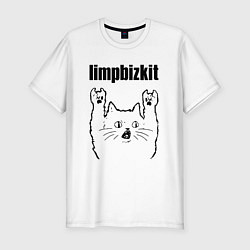 Мужская slim-футболка Limp Bizkit - rock cat