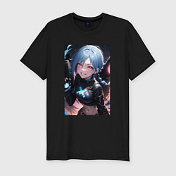 Мужская slim-футболка Arcane League Of Legends JINX anime