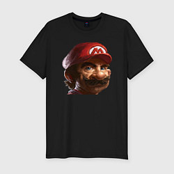 Мужская slim-футболка Mario pixel
