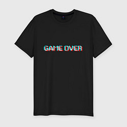 Футболка slim-fit Glitch game over, цвет: черный