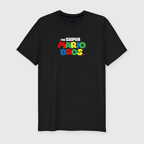 Мужская slim-футболка The Super Mario Bros Братья Супер Марио / Черный – фото 1