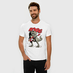 Футболка slim-fit Rock T Rex, цвет: белый — фото 2