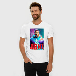 Футболка slim-fit Super Arnold Schwarzenegger - Arni ai pop art, цвет: белый — фото 2