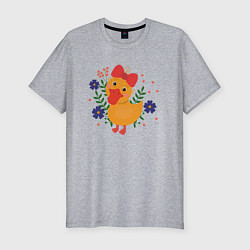 Мужская slim-футболка Утя