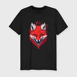 Футболка slim-fit Лисий демон, цвет: черный