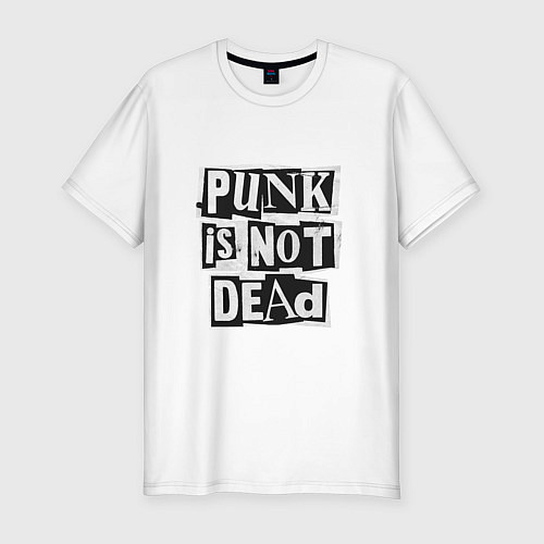 Мужская slim-футболка Punks / Белый – фото 1