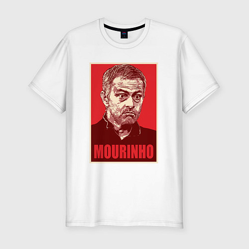Мужская slim-футболка Mourinho / Белый – фото 1